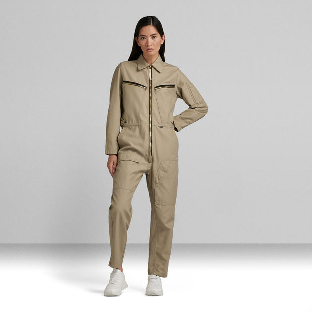 Multi Zip Jumpsuit 2.0 Beige G STAR US