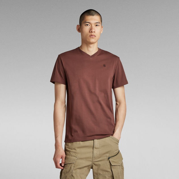 Base-S V-Hals T-Shirt | Bruin | G-Star