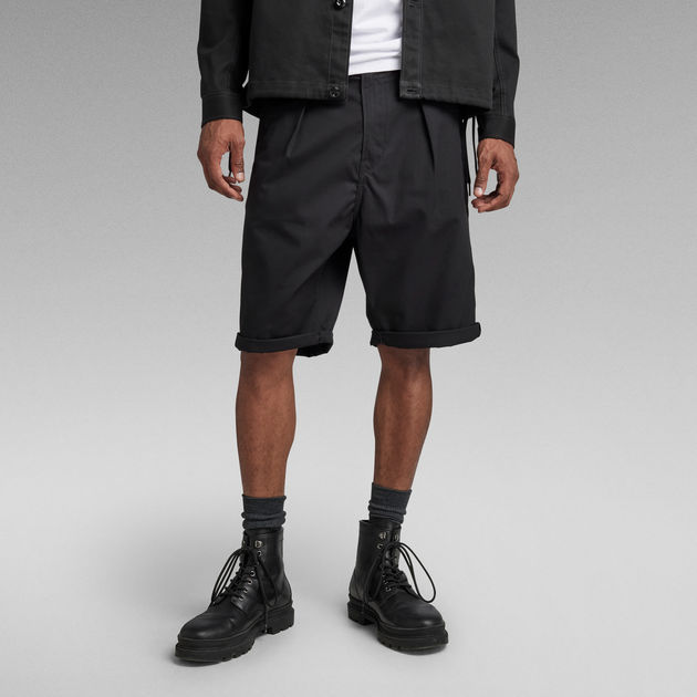 Pleated Chino Shorts Black G STAR KR