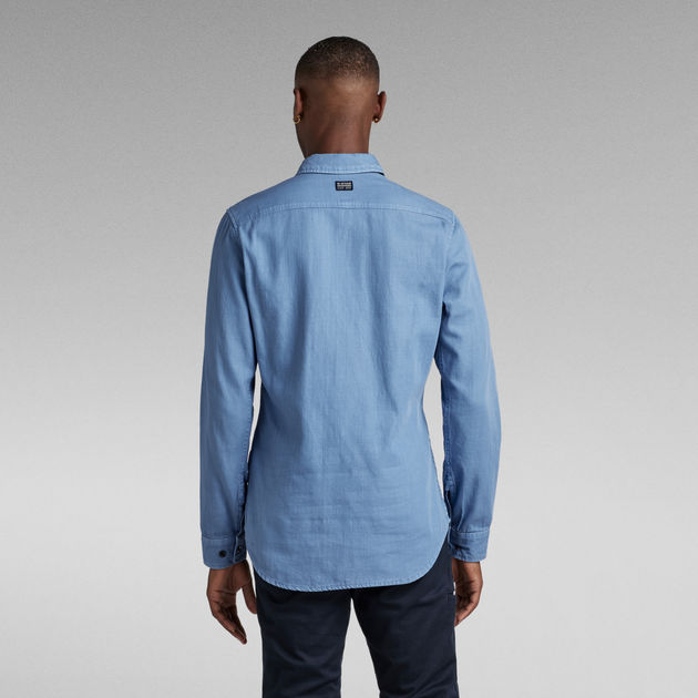 munt apotheker knal Marine Slim Shirt | Medium blue | G-Star RAW®