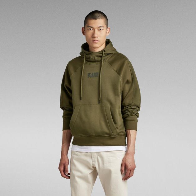 Moto Loose Hooded Sweater | Green | G-Star RAW® CA