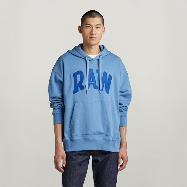 RAW University Oversized Hoodie Medium blue G STAR CA