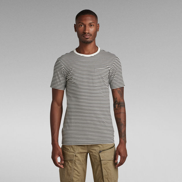 Stripe Slim T Shirt Multi color G STAR AU