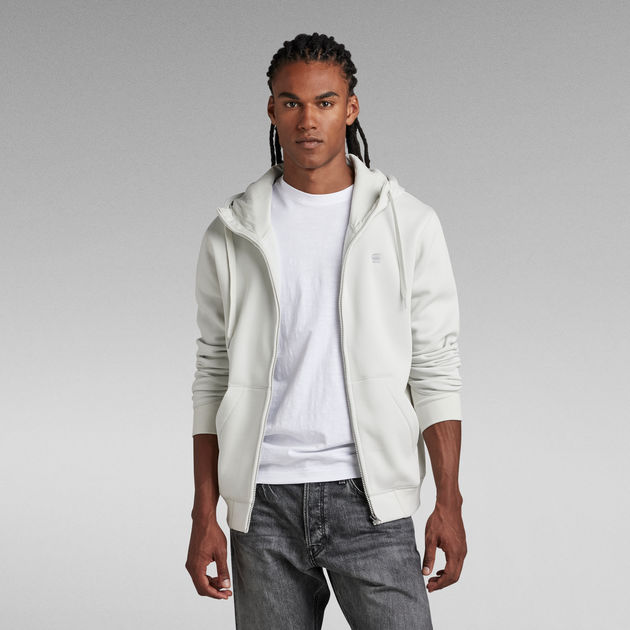 G-Star | Grey Premium | RAW® Sweater US Zip Hooded Core