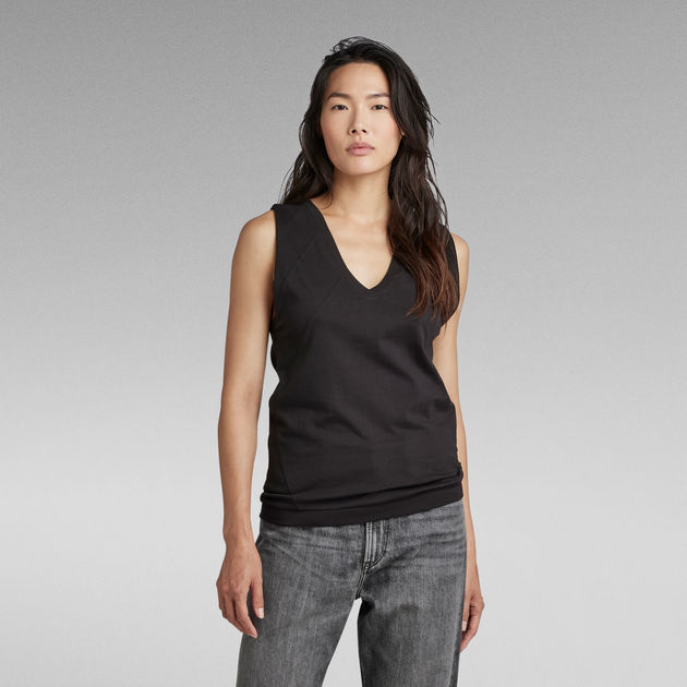 V-Neck Cut & Sewn Top | Black | G-STAR® LT