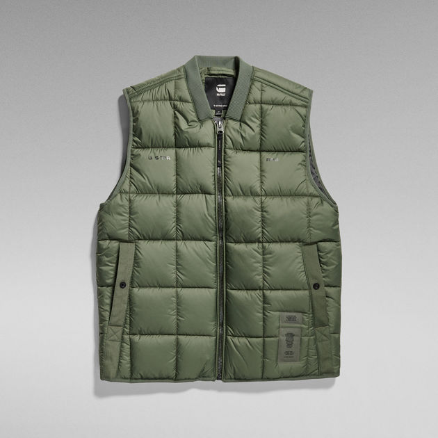 G-Star RAW Bodywarmer Meefic Sqr Quilted Vest in Grün für Herren Herren Bekleidung Jacken Westen und Gilets 