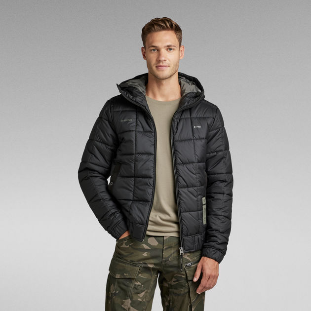 Chaqueta Meefic Quilted Hooded | Negro | G-Star RAW®