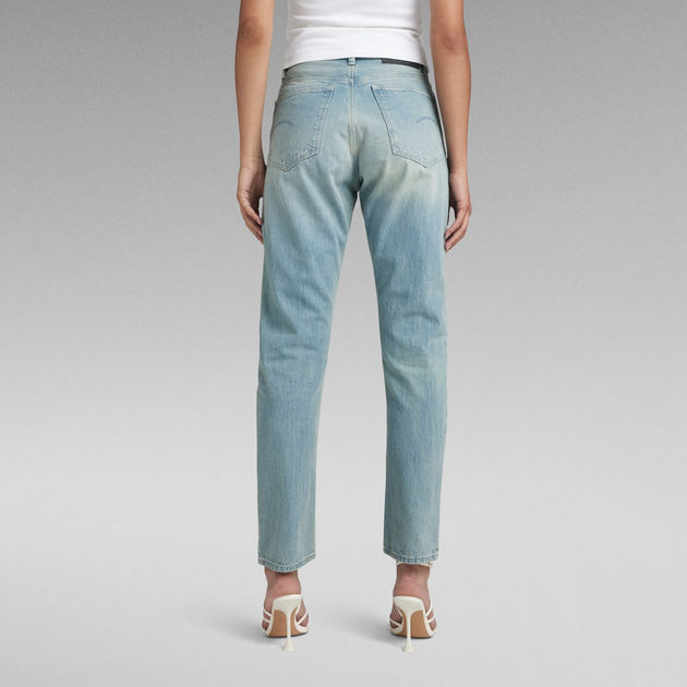 Damen Bekleidung Jeans Capri-Jeans und cropped Jeans G-Star RAW Denim Mom Jeans Virjinya Slim in Blau 