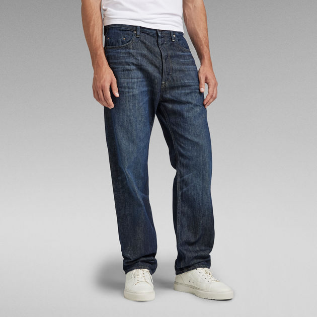 Type 49 Relaxed Straight Jeans, Dark blue