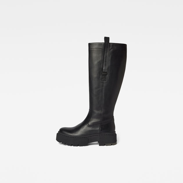 Kafey Performance Extra High Lederen Boots Zwart G-STAR® NL