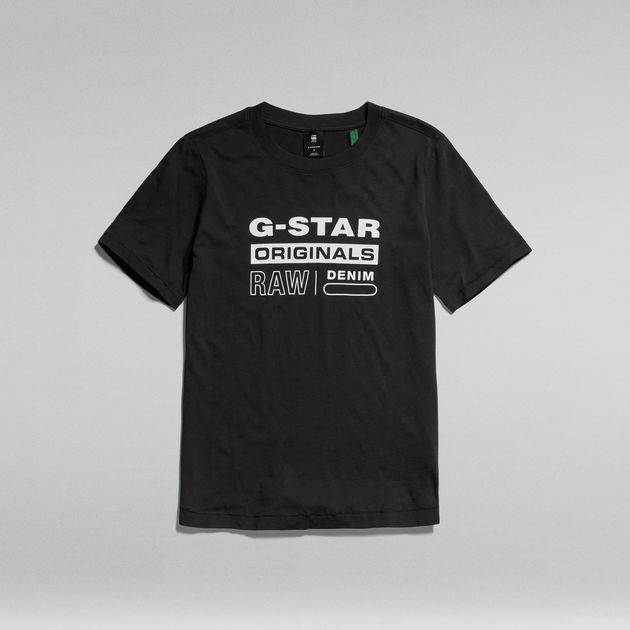 Tussendoortje Aarde Zeggen Originals Label Regular T-Shirt | Black | G-Star RAW®