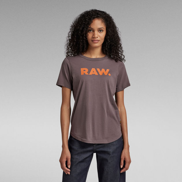 Raw. Slim Round Neck T-Shirt | Purple | RAW®