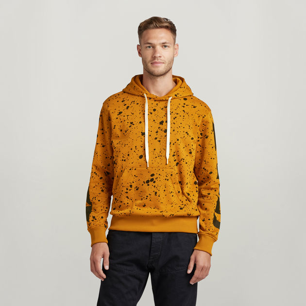 Splatter Sleeve Graphic Hoodie Multi color G STAR US