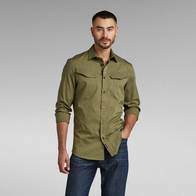 Slant Pocket Slim Shirt Meerkleurig G Star Raw