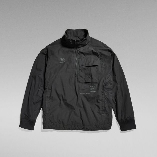 Unisex Half Zip Overshirt | Black | G-STAR® ZA