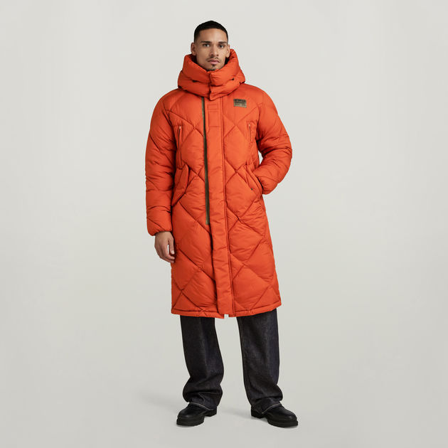 G Whistler XL Long Blanket Puffer Coat Orange G STAR CA