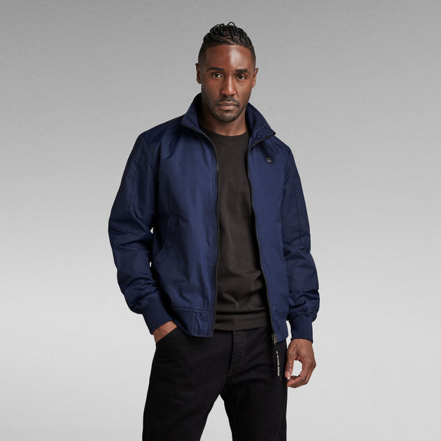 Blue track jacket mens sale