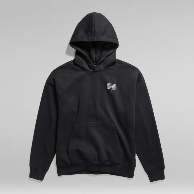 Star Raw G Star Hoodie Schwarz Unisex Core Loose Hooded Sweatshirt Schwarz  G-STAR® AT