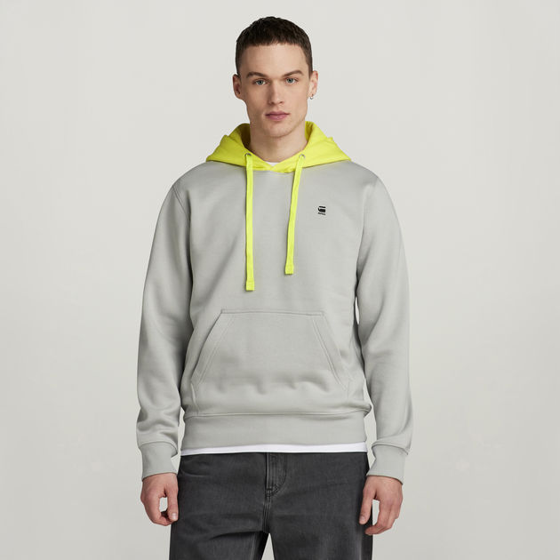 Color Blocking Hooded Sweater Grey G STAR US
