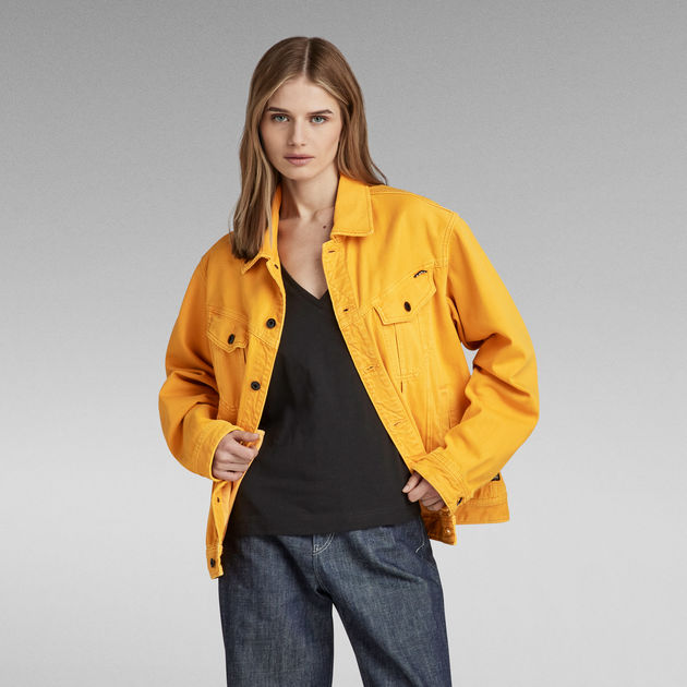 Unisex Oversized Western Jacket Evergreen Yellow G STAR KR