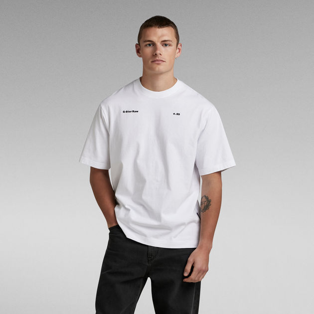 Unisex Oversized Boxy Base T Shirt White G STAR ZA