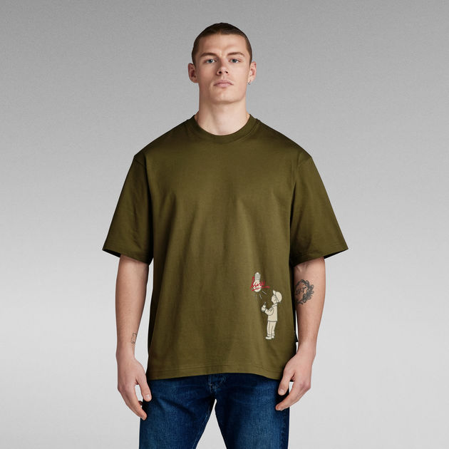 Light Bulb Graphic Boxy T-Shirt Green G-STAR® ZA