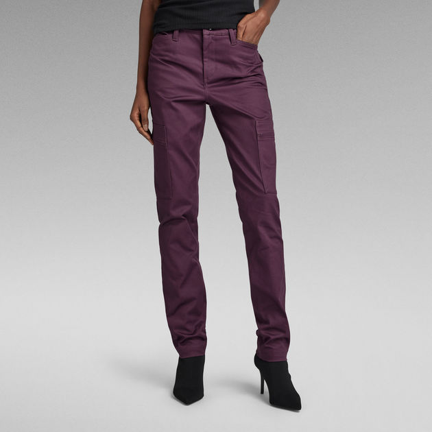 Slim Cargo Pants, Purple