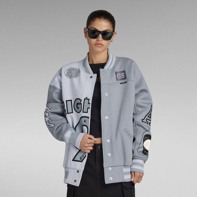 Varsity bomber jacket outlet