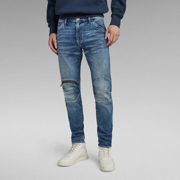 5620 3D Zip Knee Skinny Jeans | ミディアムブルー | G-Star RAW® JP