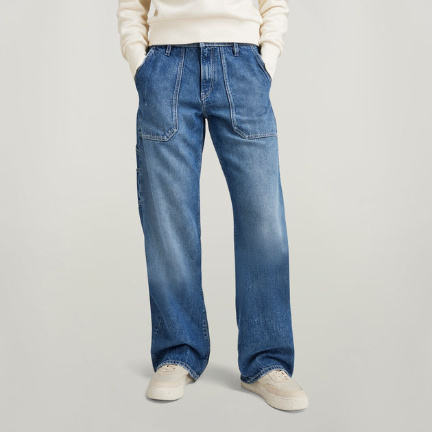 Judee Low Waist Carpenter Loose Jeans | ミディアムブルー | G