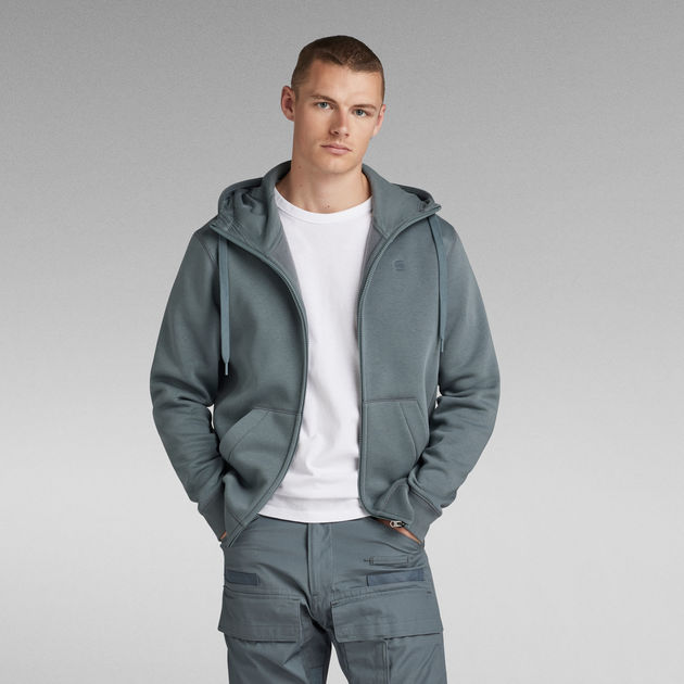 Premium Core Hooded Zip Sweater | Grey | G-Star RAW® US