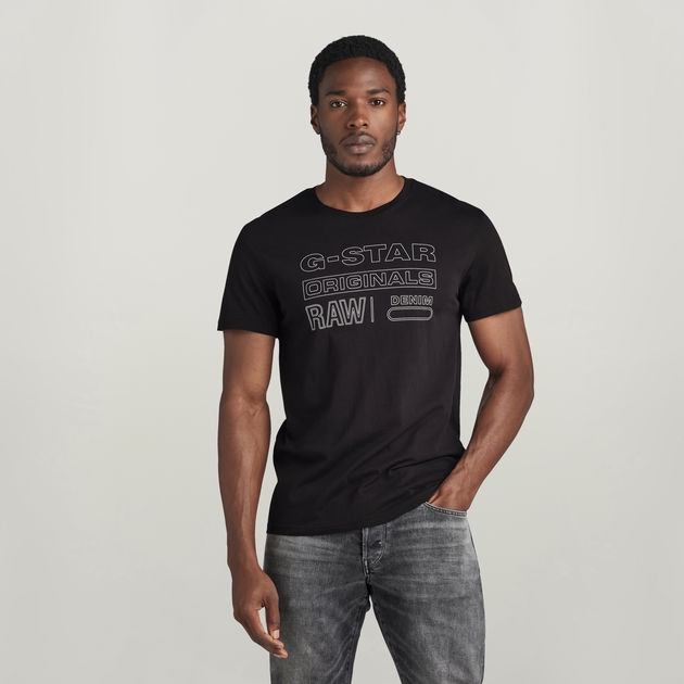G star raw black t shirt cheap