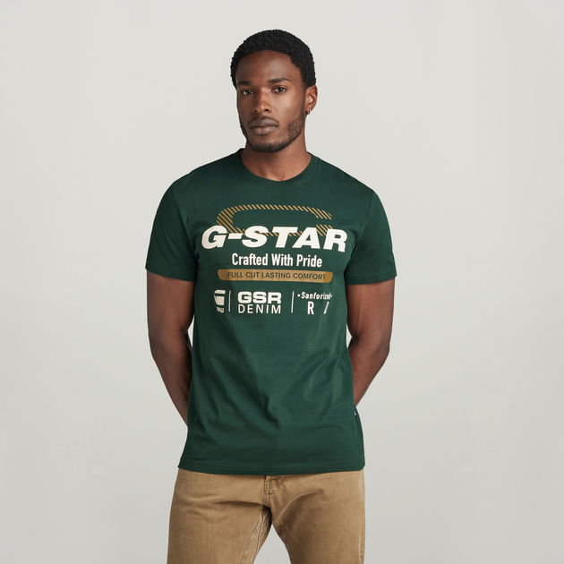 G star green t shirt clearance