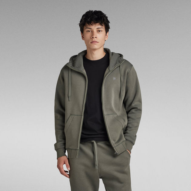 Premium Core Hooded Zip Sweater | Grey | G-Star RAW® US | Sweatshirts
