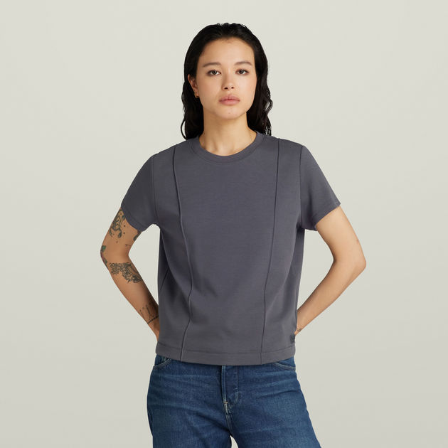 Pintucked Tapered Top | Grey | G-Star RAW® US