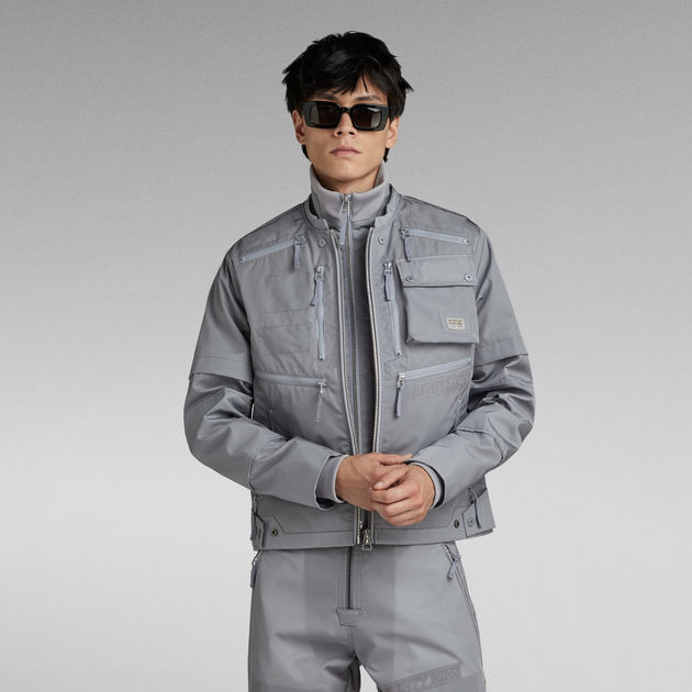 Premium E 2 In 1 Vest + Biker Jacket | Grey | G-Star RAW® NL