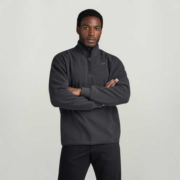 Grey half zip fleece sale