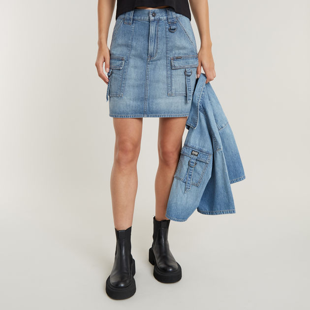 Viktoria Utility Mini Skirt | Light blue | G-STAR® NL