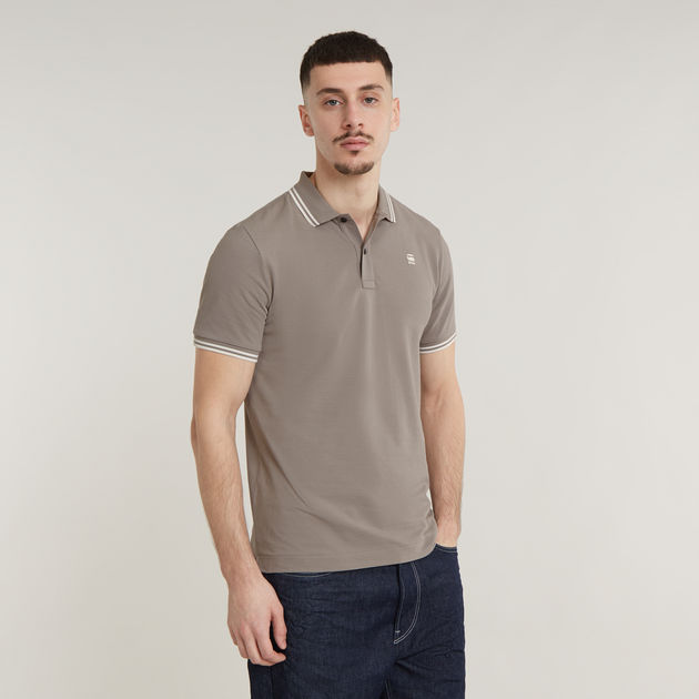 Dunda Slim Stripe Polo Beige G STAR CA