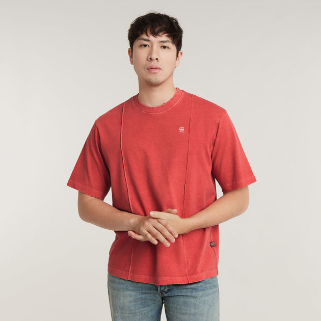 Overdyed Destroyed Boxy T-Shirt | ピンク | G-STAR® JP