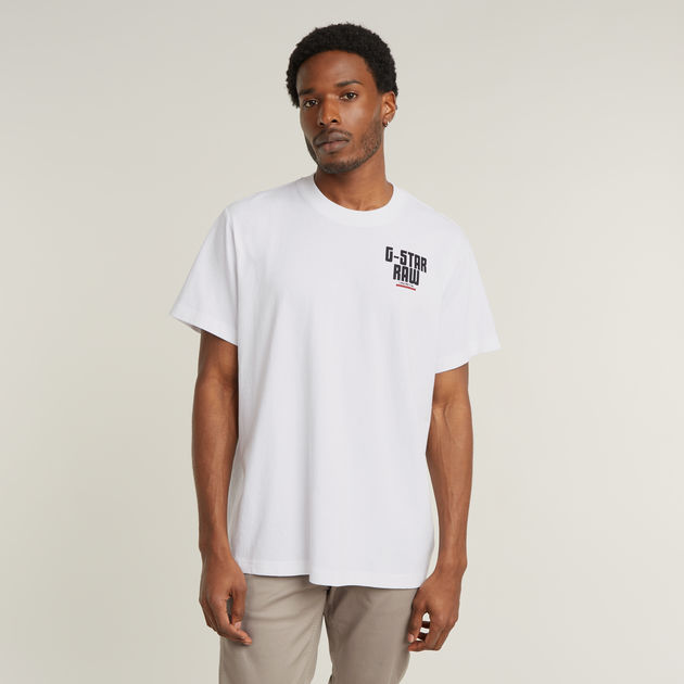 Engine Back Graphic Loose T-Shirt | White | G-STAR® AT
