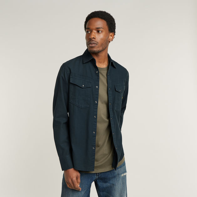 Dakota Slim Shirt Medium blue G STAR CA