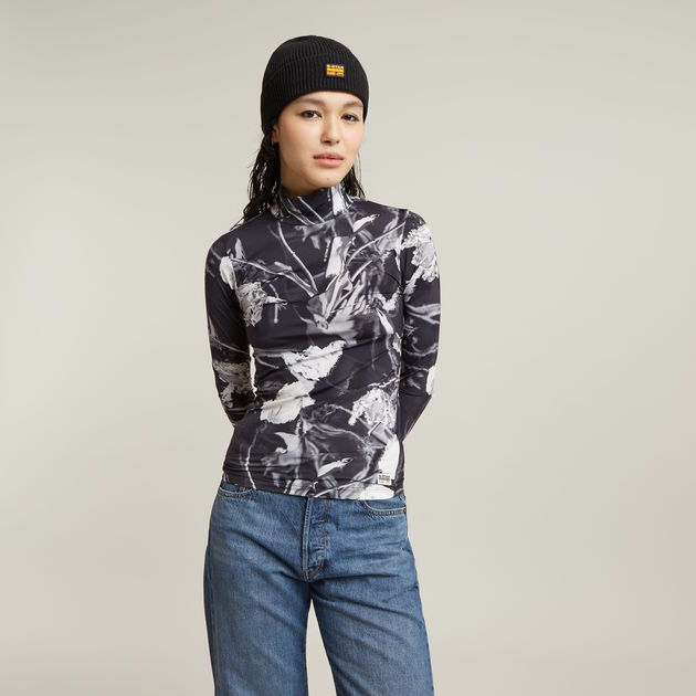 Printed Mock Slim Top | Multi color | G-STAR® US