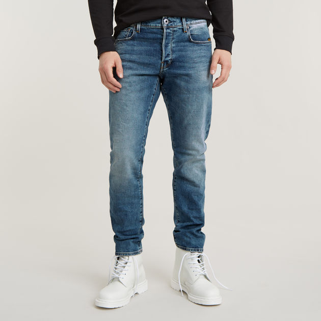 Light blue tapered jeans best sale