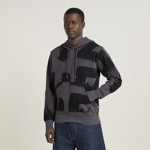 All over man hoodie top