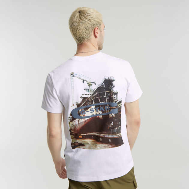 送料込★G-Star★Photo Print R T Tシャツ G-Star RAW｜【公式ショップ】Photo Print T-Shirt/バックフォト