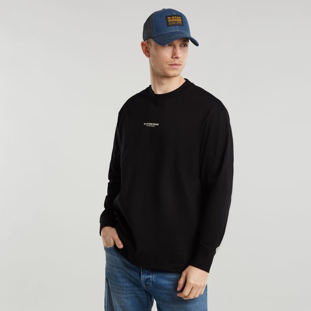 Center Chest Boxy T-Shirt Black G-STAR® ZA