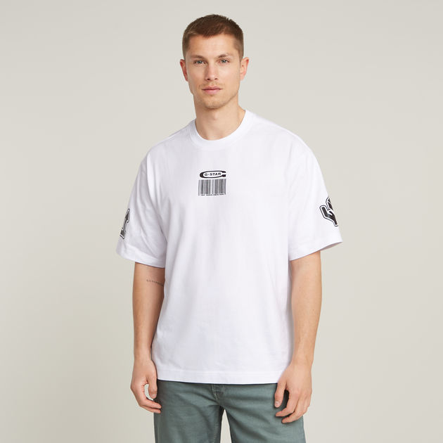 Barcode Boxy T-Shirt | White | G-STAR® US