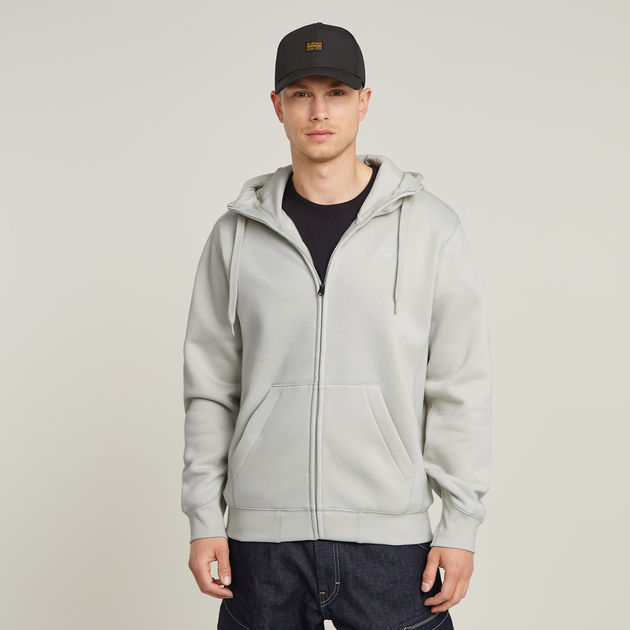 Premium Core Zip Thru Hoodie | Grey | G-STAR® US