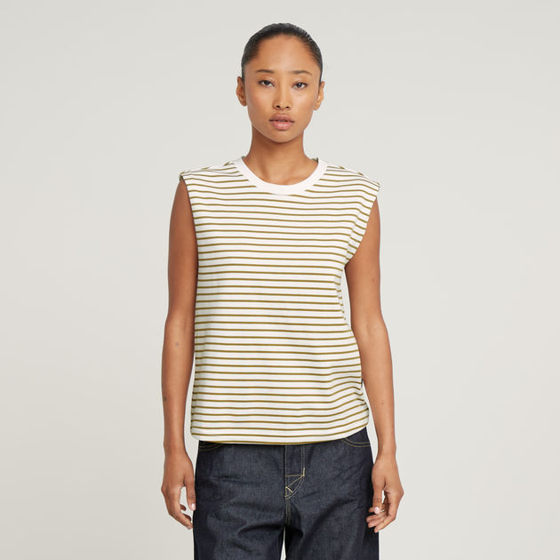 GROVE ♥ GRVB STRIPE T SHIRT/追跡付 Stripe Boxy Top | Multi color | G-STAR® US